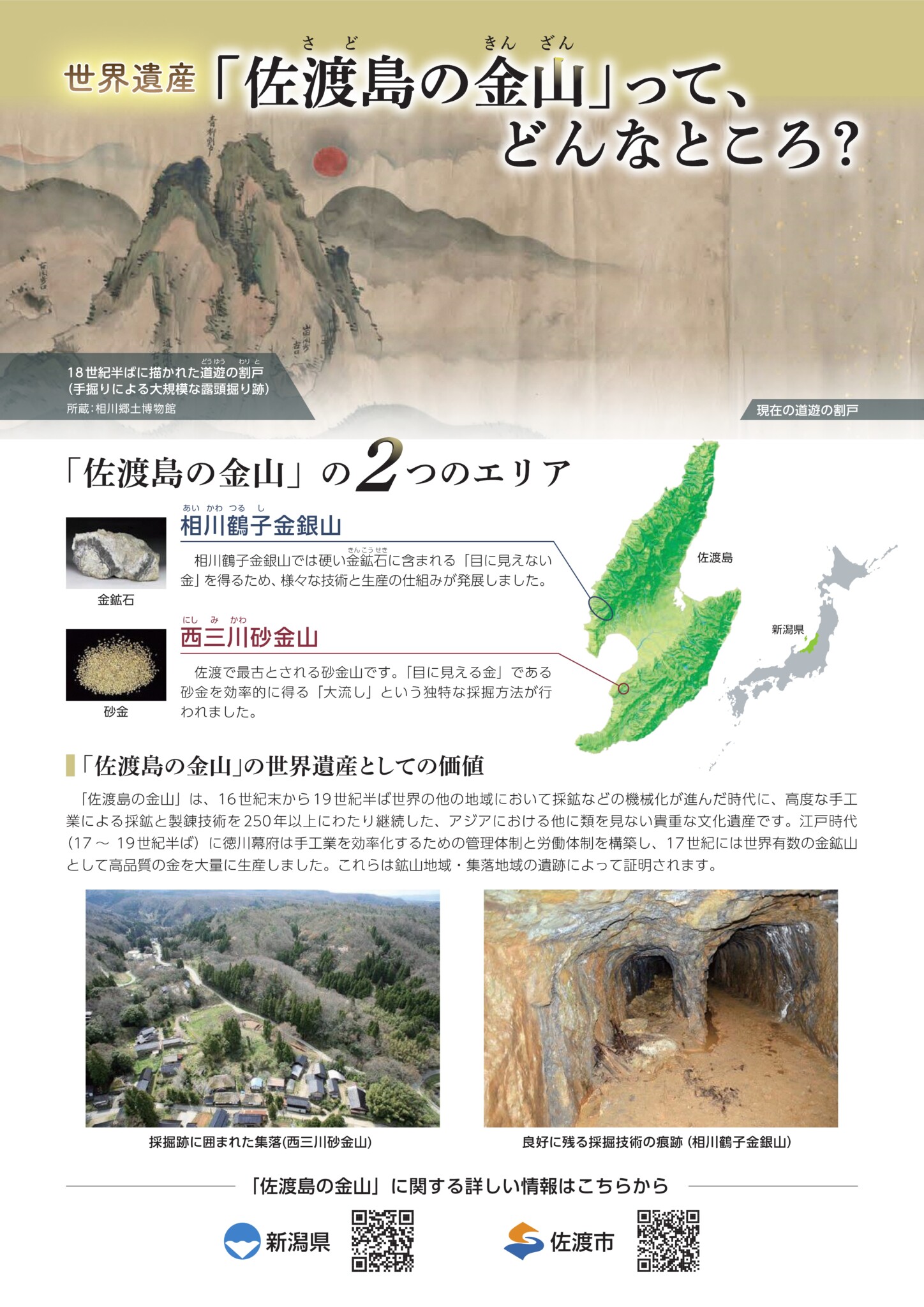 「佐渡島の金山」チラシ